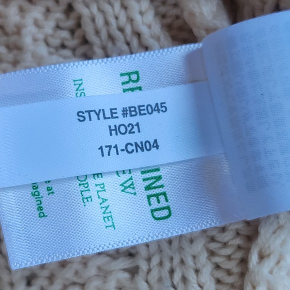 NWOT J. Crew Cotton Cashmere Cable Knit Pullover in Palest Peach RUNS BIG - Picture 6 of 10